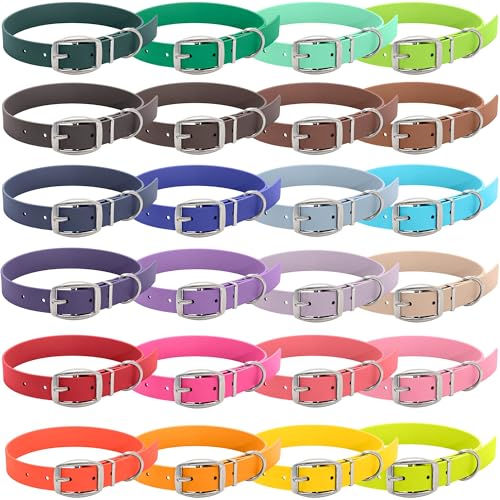 bio-leine Biothane Hundehalsband, schmutz- und wasserabweisend I über 30 Farben, 20-65cm Halsumfang, verstellbar - Halsband mit Dornschnalle für kleine und große Hunde von bio-leine