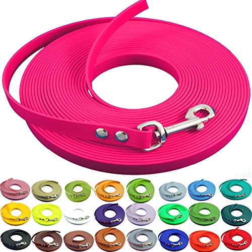 bio-leine Schleppleine 12mm aus Biothane - 15,0 m in Magenta I Hundeleine ohne Handschlaufe für kleine und große Hunde - Wasserabweisende Leine von bio-leine