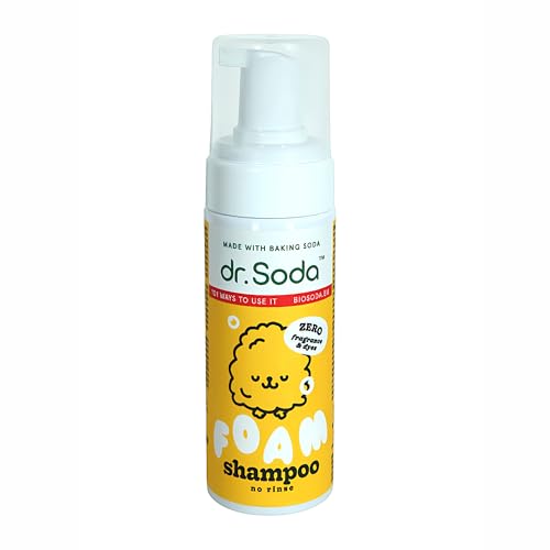 bioSoda TM Soda Schäumendes Hundeshampoo 150 ml – pH-neutral, ohne Farb- und Duftstoffe, mit Backpulver, sanfte Pflege für das Fell von bioSoda TM