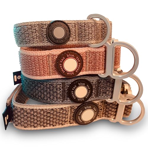 Luxuriöses intelligentes Halsband für Hunde mit CloudTag von Blue (Kleine gefiederte Rose) von blue.