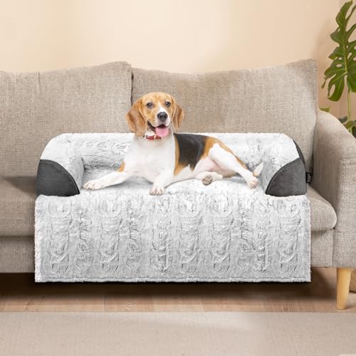 blunique Hundebett für Sofa Hundedecke Sofaschutz Waschbar rutschfest Wasserdicht Mittelgroße Hunde, Grau M von blunique