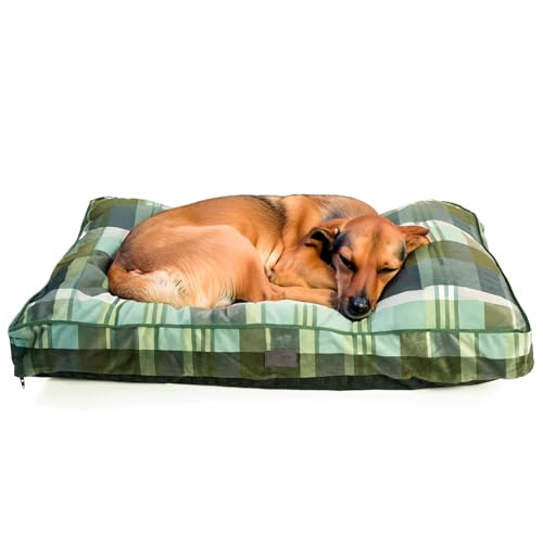 bo&flash Design Hundekissen Madison Frank XL – Formstabiles & Komfortables Hundebett – Hundematte mit waschbarem Bezug – Dog Bed rutschfest & stylisch – Hunde Kissen in Premium Qualität von bo&flash