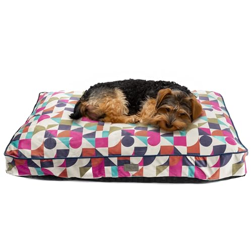 Bo & Flash Design Hundekissen für große Hunde – Trendige Liegematte Madison – Waschbar und ohne Schadstoffe – Liegekissen Flach mit Anti-Rutsch-Beschichtung – XL 80 X 120 X 12 cm – Michaela von bo&flash