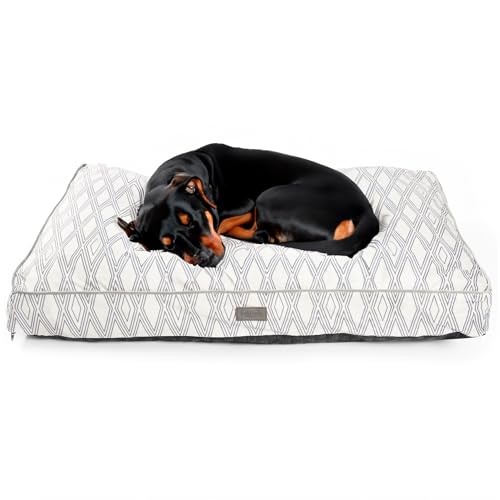 bo&flash Design Hundekissen Madison Ruby XL – Formstabiles & Komfortables Hundebett – Hundematte mit waschbarem Bezug – Dog Bed rutschfest & stylisch – Hunde Kissen in Premium Qualität von bo&flash