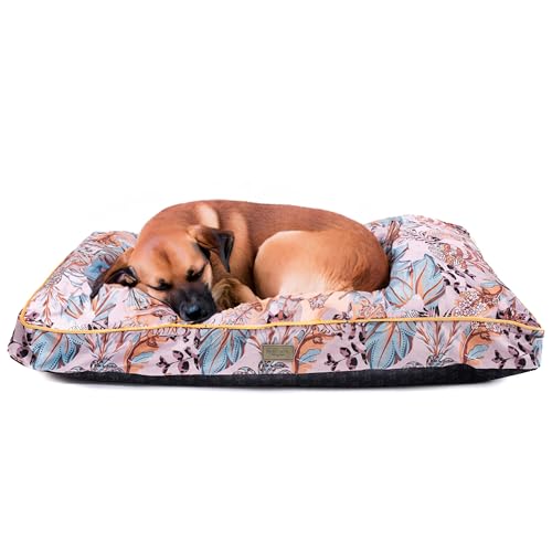 bo&flash Design Hundekissen Madison Erdem M – Formstabiles & Komfortables Hundebett – Hundematte mit waschbarem Bezug – Dog Bed rutschfest & stylisch – Hunde Kissen in Premium Qualität von bo&flash