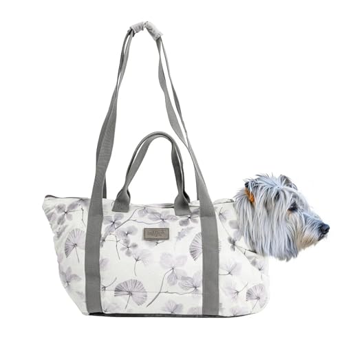 Bo & Flash Hundetragetasche Portland – Design Umhängetasche für kleine Hunde bis 7 Kg – mit Anti Rutsch Beschichtung – Waschbare Tragetasche 44 x 26 x 32 cm – Design Lobna von bo&flash