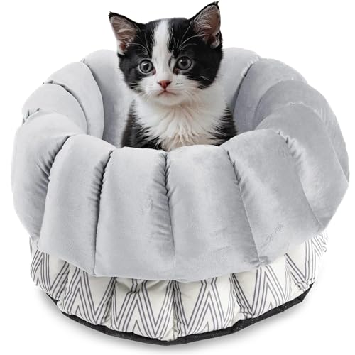 bo&flash Design Katzenbett Ruby – Kuscheliges Katzenbett 45x23 cm – Katzenkörbchen für einen gemütlichen Katzen Schlafplatz – waschbarer Katzenkorb – Flauschiges Katzen Zubehör von bo&flash