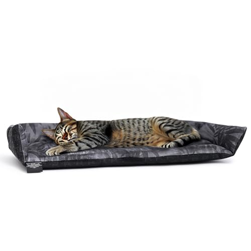 bo&flash Katzenliege für die Fensterbank San Francisco Ilse – Hochwertiges Katzenbett – Waschbares Katzenbett 62 × 27 × 10 cm – Katzenkissen – rutschfeste Unterseite - Cat Bed von bo&flash