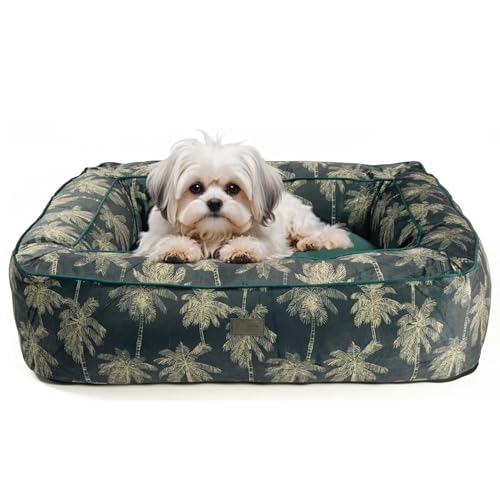 bo&flash Kuscheliges Hundebett Boise “Romy” - L - Hundesofa für kleine Hunde & große Hunde – Design Hundebett waschbar – gelenkschonendes Hundebett mit Anti-Rutsch-Beschichtung von bo&flash