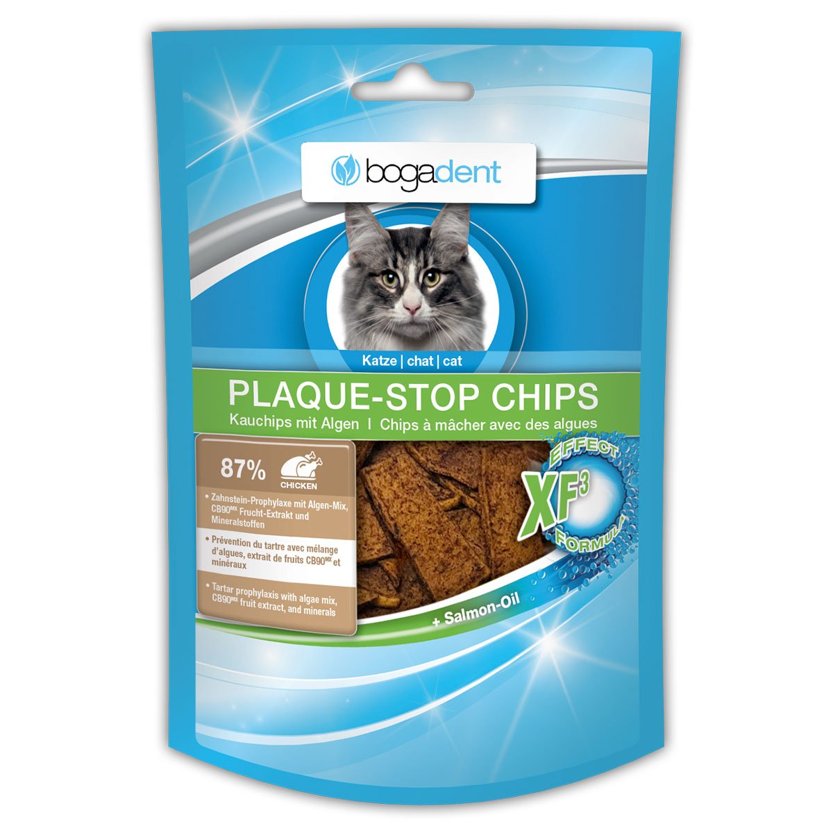 bogadent PLAQUE-STOP CHIPS CHICKEN Katze 4x50g von bogadent