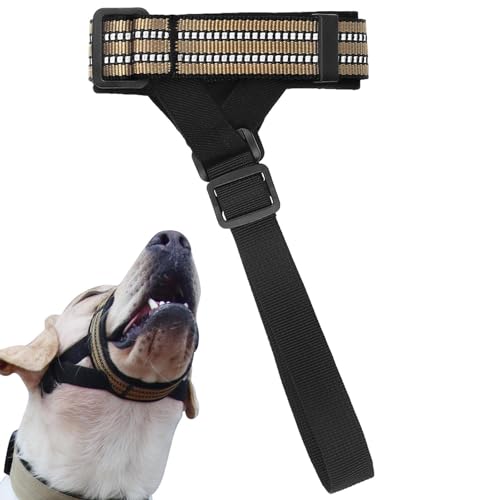 Weicher Maulkorb | Verstellbarer Hundemaulkorb mit reflektierendem Draht - Trainingszubehör für große Hunde für Zuhause, Spielen im Freien, Spazierengehen, Reisen, Fotografieren Boiler von boiler