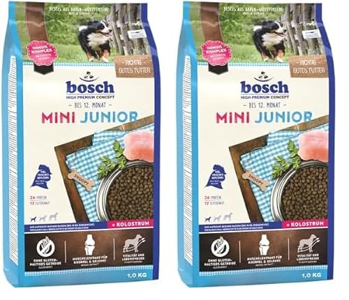 Bosch HPC Mini Junior | Hundetrockenfutter zur Aufzucht Kleiner Rassen (bis 15 kg) | 1 x 3 kg (Packung mit 2) von bosch TIERNAHRUNG