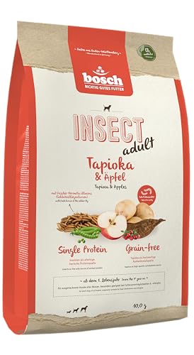 HPC Insect Adult Tapioka und Äpfel | Hundetrockenfutter Für Ausgewachsene Hunde Aller Rassen | Single Protein Grain-Free | 1 x 10 Kg von bosch TIERNAHRUNG