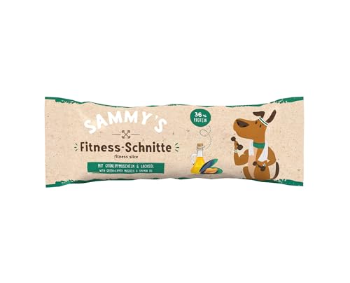 Sammy´s Fitness-Schnitte mit Grünlippmuscheln & Lachsöl | Hundesnack mit viel frischem Fleisch | Riegel to-go |1 x 25 g von bosch TIERNAHRUNG