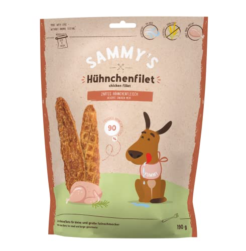 Sammy´s Hühnchenfilet | Zarter Snack für Hunde mit viel frischem Fleisch | Schonend luftgetrocknet | 1 x 190 g von bosch TIERNAHRUNG