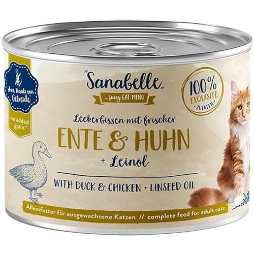 Sanabelle Nassfutter Leckerbissen mit Ente & Huhn | 6 x 195 g | 1.17 kg von bosch TIERNAHRUNG