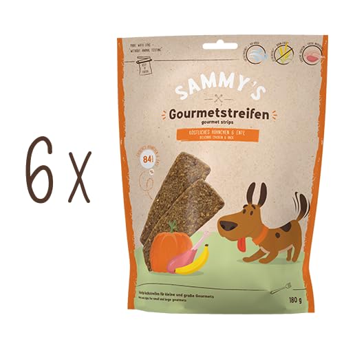 Spende - Sammy´s Gourmetstreifen, Hühnchen & Ente, Fleischiger Snack für Hunde, 6 x 180 g von bosch TIERNAHRUNG