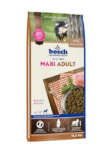 bosch HPC Maxi Adult | Hundetrockenfutter für ausgewachsene Hunde großer Rassen (ab 25 kg) | 1 x 15 kg von bosch TIERNAHRUNG