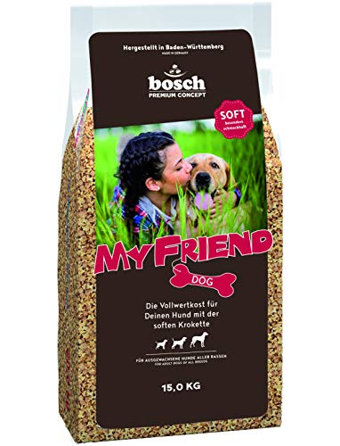 bosch My Friend Soft | Hundefutter für ausgewachsene Hunde aller Rassen | Vollwertkost mit softer Krokette | 15 kg von bosch TIERNAHRUNG