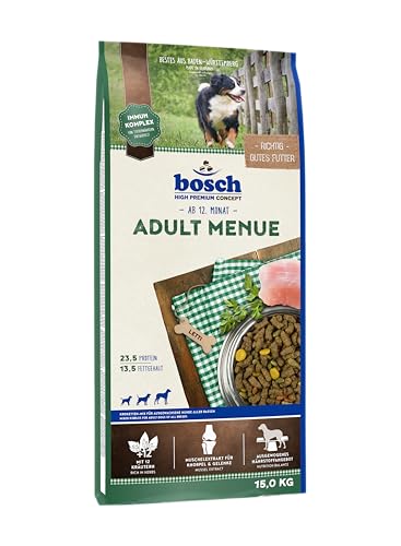 bosch HPC Adult Menue | Kroketten-Mix für ausgewachsene Hunde aller Rassen | 1 x 15 kg von bosch TIERNAHRUNG