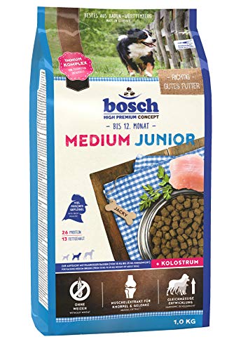 bosch HPC Medium Junior | Hundetrockenfutter zur Aufzucht mittelgroßer Rassen, 5 x 1 kg von bosch TIERNAHRUNG