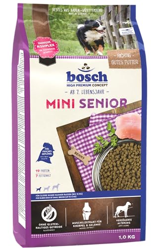 bosch HPC Mini Senior | Hundetrockenfutter für ältere Hunde kleiner Rassen (bis 15 kg) | 1 x 1 kg von bosch TIERNAHRUNG