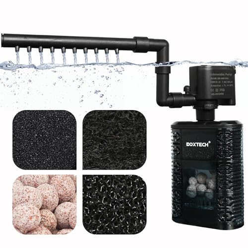 boxtech Filter für Wasserpumpe für Aquarien, 3 W von boxtech