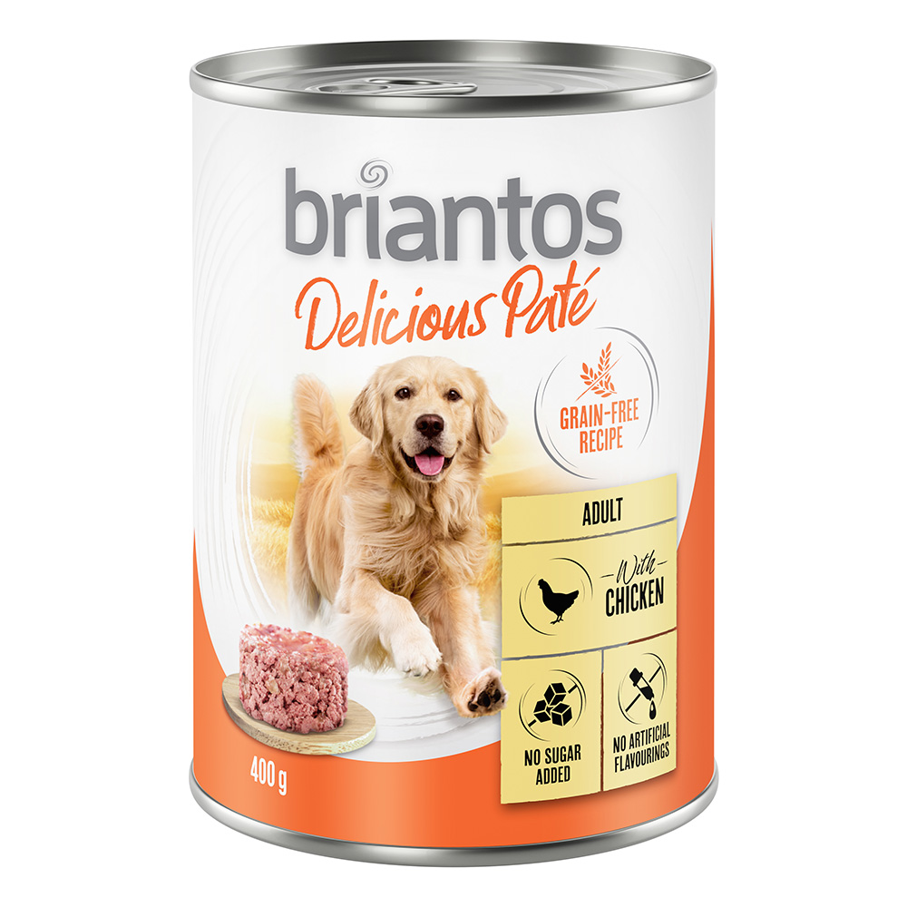 20 + 4 gratis! Briantos Delicious Paté 24 x 400 g - Huhn von briantos