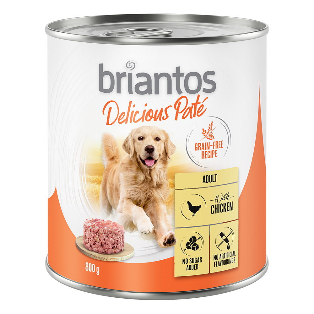 20 + 4 gratis! Briantos Delicious Paté 24 x 800 g - Huhn von briantos