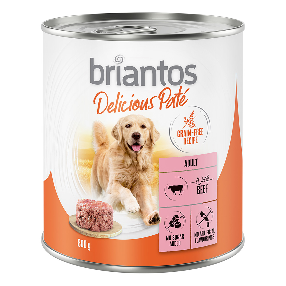 20 + 4 gratis! Briantos Delicious Paté 24 x 800 g - Rind von briantos