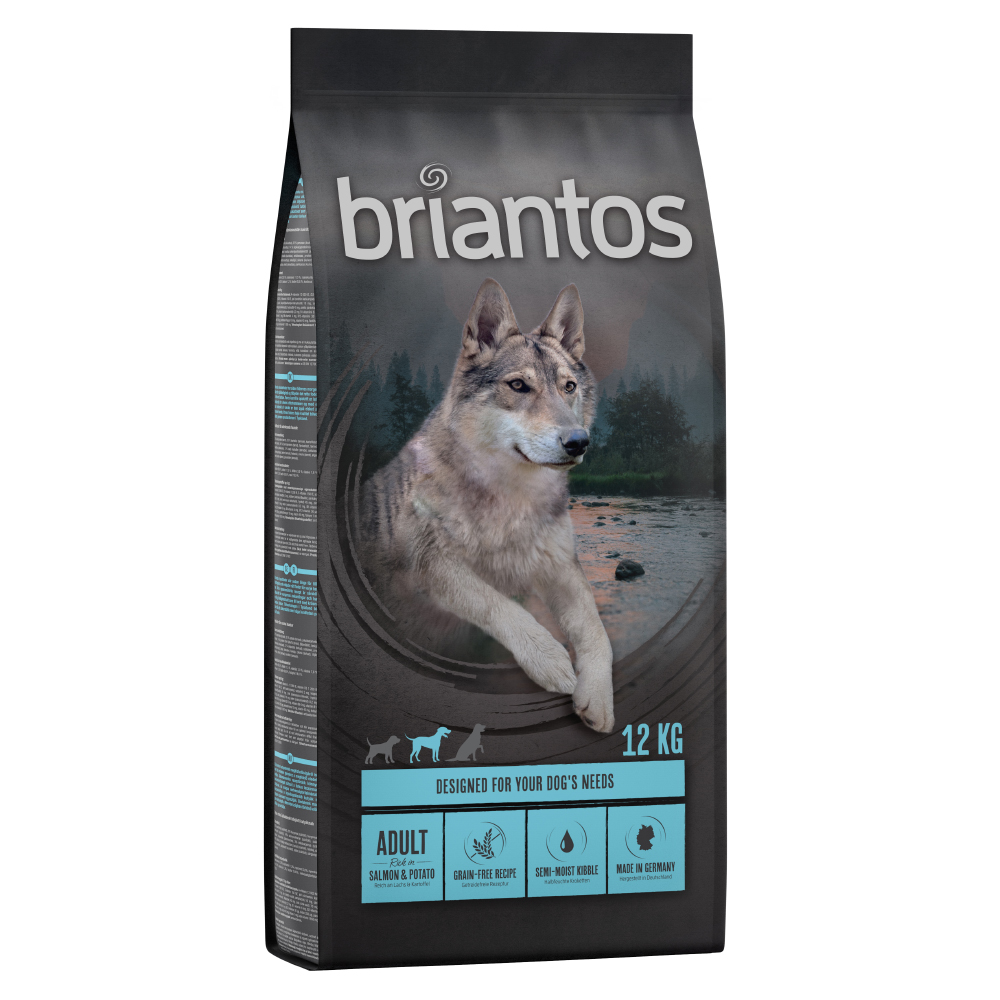 Briantos Adult Lachs & Kartoffel - GETREIDEFREIE Rezeptur - Sparpaket: 2 x 12 kg von briantos