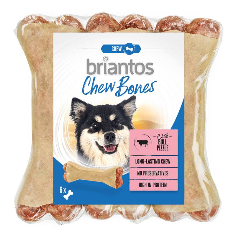 Briantos Chew Bones mit Ochsenziemer - 12 x 12 cm (660 g) von briantos