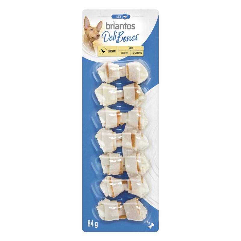 Briantos Deli Bones Chicken knotted 7 x 5 cm für Hunde - Sparpaket 21 x 5 cm (252 g) von briantos