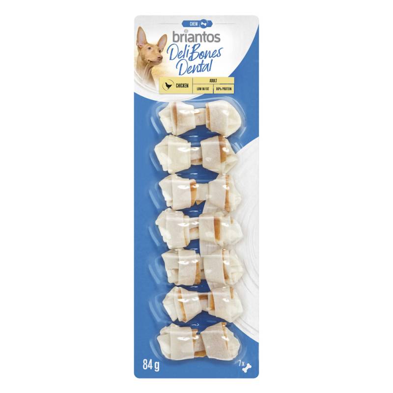 Briantos Deli Bones Dental knotted für Hunde - Sparpaket 21 x 5 cm (252 g) von briantos