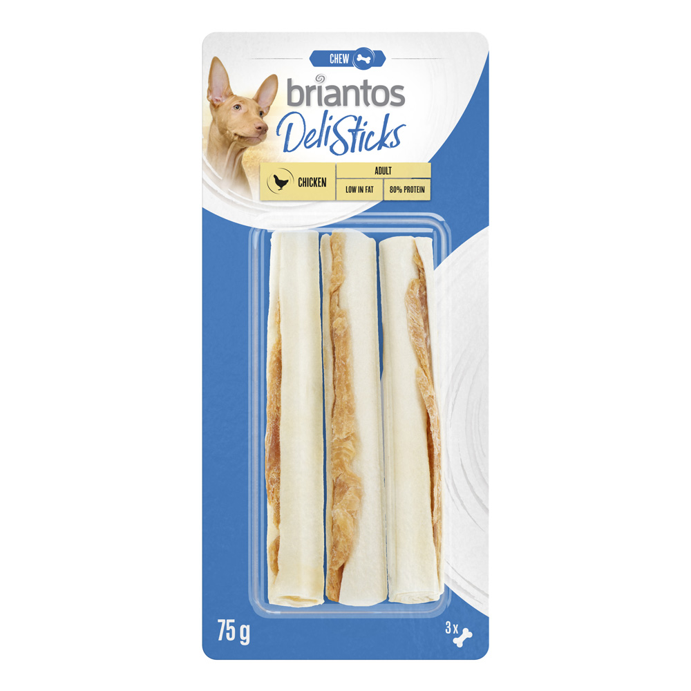 Briantos Deli Sticks Chicken 12,7 cm für Hunde - Sparpaket: 12 Stück (300 g) von briantos