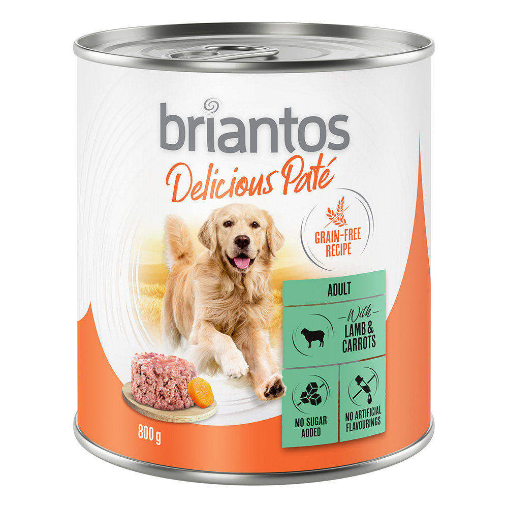 Briantos Delicious Paté 24 x 800 g zum Sonderpreis! - Lamm und Karotten von briantos