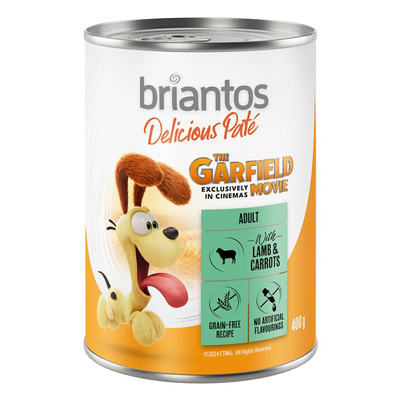 Briantos Delicious Paté “The Garfield Movie” Sonderedition - Lamm und Karotten (400g - Einzeldose) von briantos