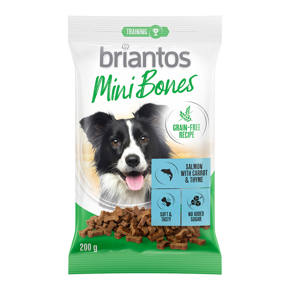 Briantos Mini Bones Getreidefreie Rezeptur für Hunde 200 g - 2 x 200 g mit Ente, Erbse & Cranberry von briantos