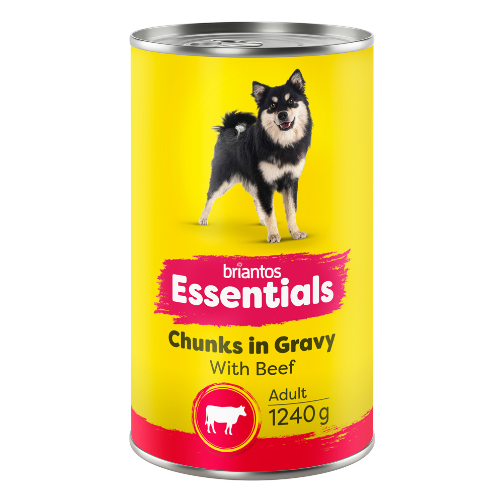 Sparpaket: Briantos Essentials Chunks in Gravy 12 x 1240 g - Rind Sparpaket: Briantos Essentials Chunks in Gravy 12 x 1240 g - Rind von briantos