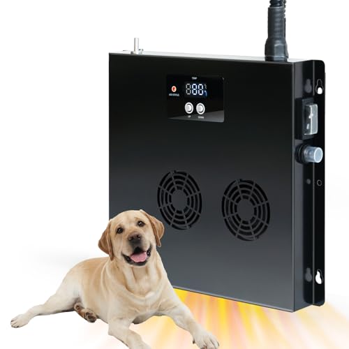 Briidea 400 W Hundehüttenheizung mit PTC 3-Sekunden-Schnellheiztechnologie, -0.0 °C bis 50.0 °C, 11.5FT Anti-Kauschnur, heizt bis zu 120 Kubikfuß, ideal für Hundehäuser, Hühnerstall, Kaninchenkäfige von briidea