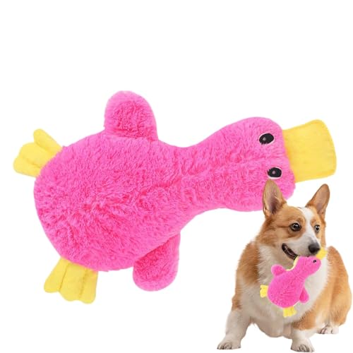 Crinkle Hundespielzeug - Hund Kauert Plüsch Ente, Haustier Welpe Duck Plüschkauen Spielzeug | Interaktives Crinkle Hundespielzeug Quietschern, Crinkle -Papier -Design Kleine Große Hunde Ziehen Und von brooksnaji