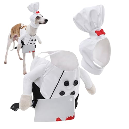 Hundekostüm, Lustiges Koch Hundekostüm Für Halloween, Verstellbares Outfit Mit Kochhut Lustiges Gruseliges Haustierung Fotoprop Für Cosplay Hundekostüm, Lustiges Koch Hundekostüm Für Halloween, Verstellbares Outfit Mit Kochhut Lustiges Gruseliges Haustierung Fotoprop Für Cosplay von brooksnaji
