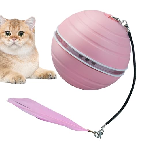 Interaktives Katzenballspielzeug – Selbstrollendes Katzenspielzeug, Wiederaufladbares, Sich Selbst Bewegendes Haustierspielzeug | Schönes Geschenk, Lustiges, Selbstrollendes, Automatisches Haustierspi von brooksnaji