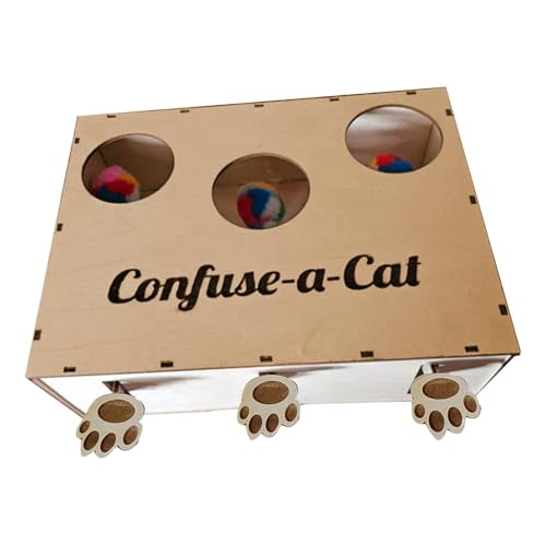 Katzenbox-Spielzeug – Katzenjagd-Puzzlebox, Verwirren Sie Eine Katzenbox-Puzzle | Robuste Materialien, Langlebige Katzenjagd-Puzzlebox, Katzenunterhaltung, Natürliches, Interaktives Katzenpuzzle Aus H von brooksnaji