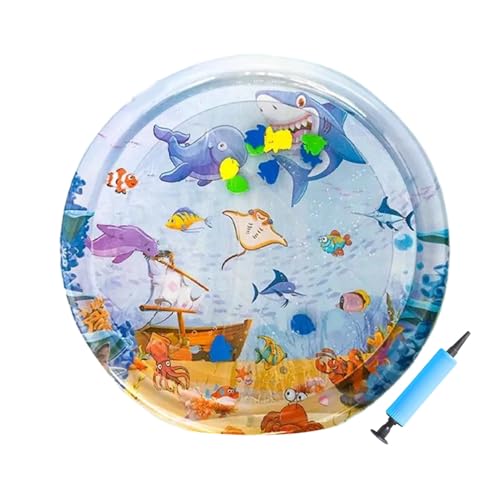 Wassermatte für Haustiere, verdickte Spielmatte, Wasserspielzeug für Katzen, sensorisches Wasserbett mit Fischen, Anreicherung, Kühlkissen für Aktivitäten im Innen- und Außenbereich Wassermatte für Haustiere, verdickte Spielmatte, Wasserspielzeug für Katzen, sensorisches Wasserbett mit Fischen, Anreicherung, Kühlkissen für Aktivitäten im Innen- und Außenbereich von brooksnaji