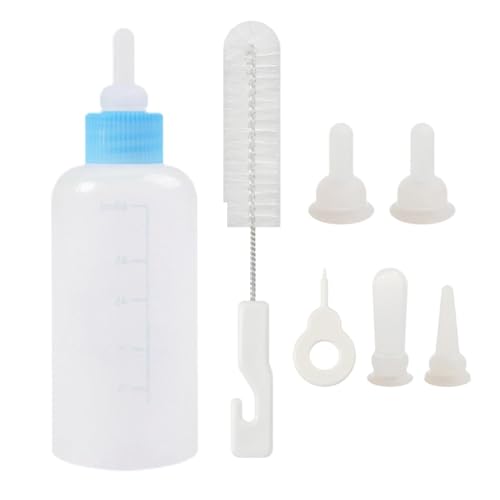 Welpenpflegerflaschen -Kit - Kleine Haustierfutter, Kätzchen -Fütterungsflasche | 7pcs Komplettes Ersatzkätzchen Pflegeflasche Set Mit Brustwarzen, Komplette Flaschenfütterung Kit Für Welpen Kätzchen von brooksnaji