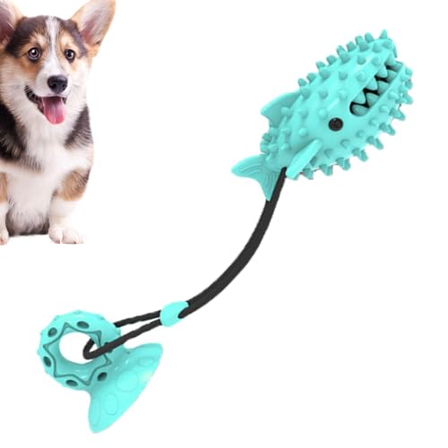 brooksnaji Hund Teether für Welpen, Hunde -Saugnäpfe -Tug -Spielzeug,Saugnapfbecher Hai Design Haustier Kauen Spielzeug | Interaktive Behandlungsnahrungsmittel langsamer Spender Human-Pet-Interaktion von brooksnaji