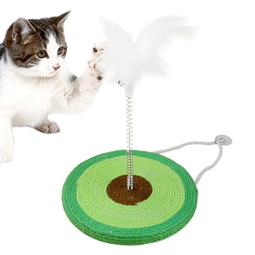 Katzenfeder-Spielzeug, vertikaler Sisal-Kratzbrett, interaktives Katzenfeder-Spielzeug für Katzen, Kätzchen, Spaß beim Trainieren Katzenfeder-Spielzeug, vertikaler Sisal-Kratzbrett, interaktives Katzenfeder-Spielzeug für Katzen, Kätzchen, Spaß beim Trainieren von brooksnaji