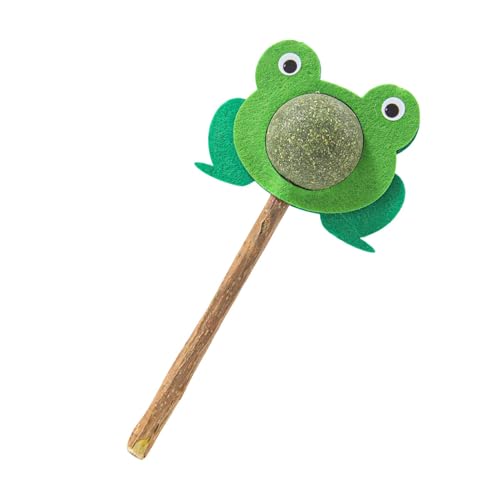 brooksnaji Katzenminze-Katzenspielzeug, Katzenspielzeug mit Katzenminze,Cartoon Frosch Katze Stick Spielzeug Kätzchen Spielzeug - Interaktives Katzenspielzeug, Mundpflege, Katzenkauspielzeug, von brooksnaji