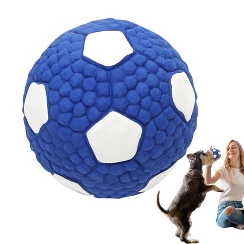 brooksnaji Quietschender Beißball für Hunde, lustiger, weicher Welpen-Kau-Sportball, Quietschspielzeug, interaktives Haustier-Trainingszubehör, quietschender Sportball für Spaß und von brooksnaji